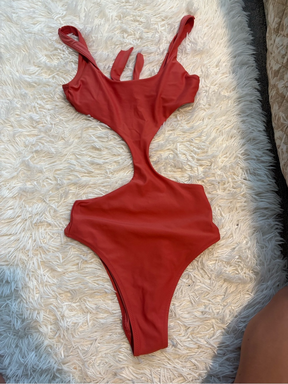 aerie Red Cutout One-Piece Swimsuit
